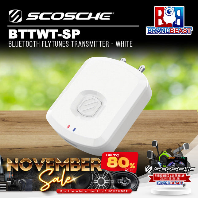 Scosche BTTWT-SP Bluetooth Flytunes Transmitter - White