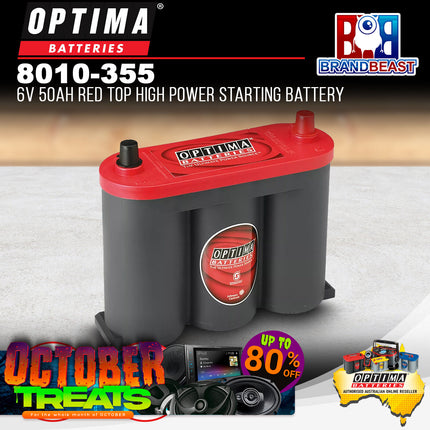 Optima 8010-355 6V 50Ah Red Top High Power Starting Battery