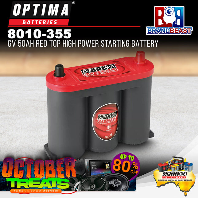 Optima 8010-355 6V 50Ah Red Top High Power Starting Battery