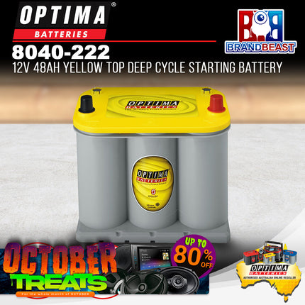 Optima 8040-222 12V 48Ah Group 35 Yellow Top Deep Cycle Starting Battery