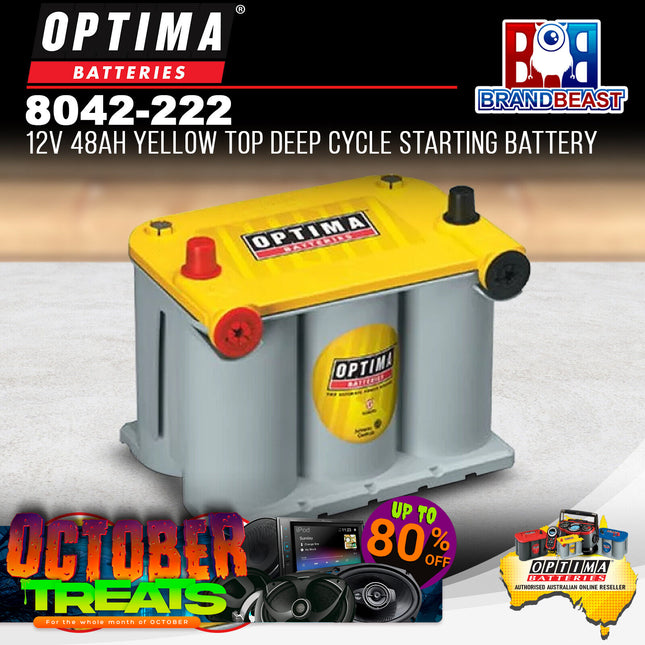 Optima 8042-222 12V 48Ah Yellow Top Deep Cycle Starting Battery