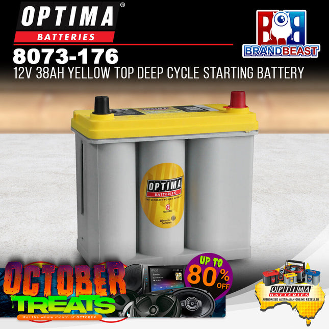 Optima 8072-176 12V 38Ah Group 51 Yellow Top Deep Cycle Starting Battery