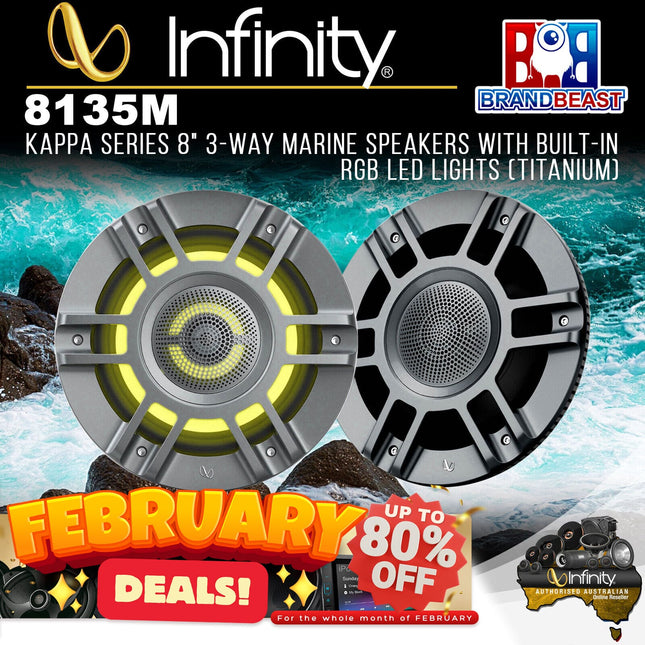 Infinity 8135M Kappa 8&quot; Marine Three-Way Convertible Speakers