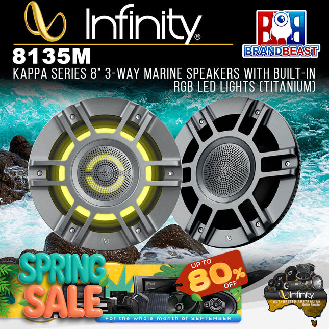Infinity 8135M Kappa 8" Marine Three-Way Convertible Speakers