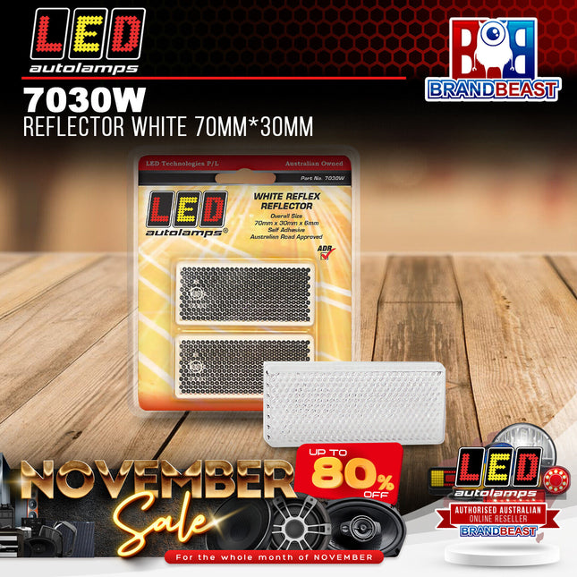 LED Autolamps 7030W Reflector White 70mm*30mm
