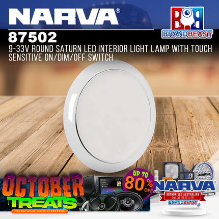 Narva 87502 9-33V Round Saturn LED Interior Light Lamp With Touch Sensitive