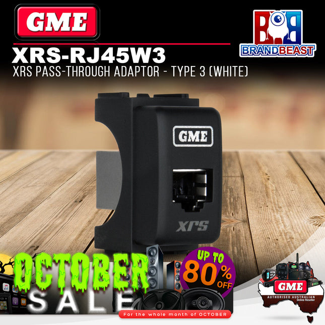 GME XRS-RJ45W3 XRS Pass-through Adaptor - Type 3 (White)