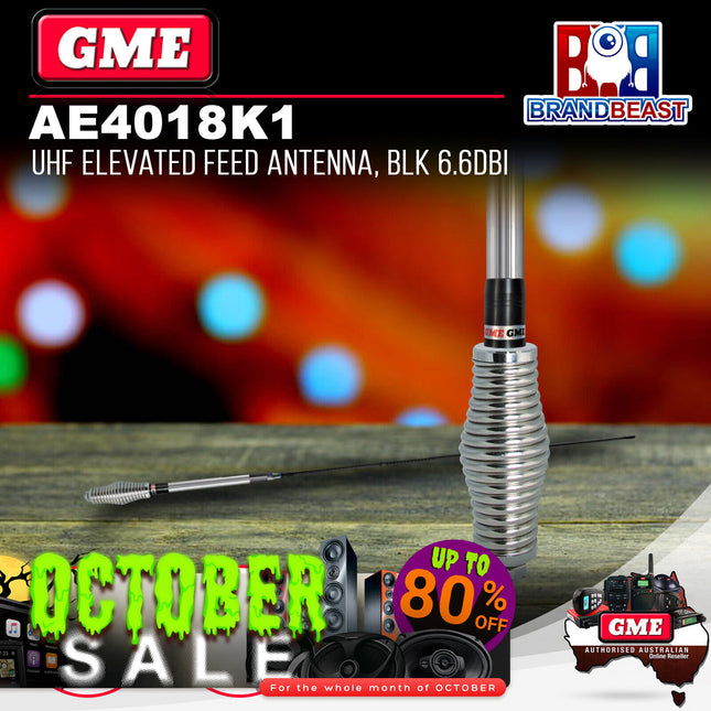 GME AE4018K1 UHF Elevated Feed Antenna Black 6.6Dbi