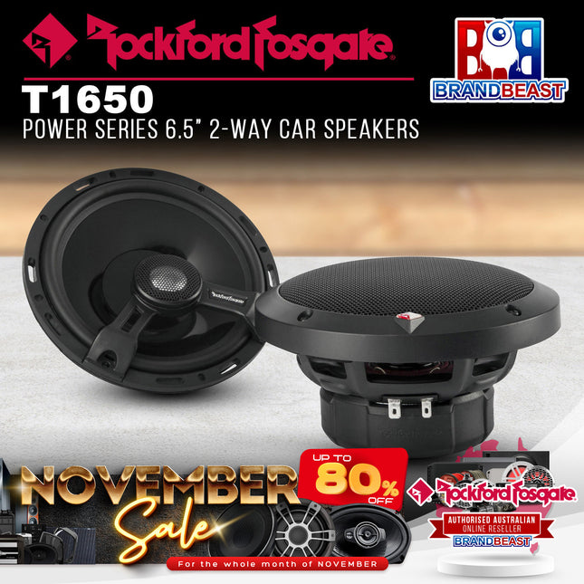 Rockford Fosgate T1650 Power 6.5" 2-Way Full Range Euro Fit Compatible Speaker