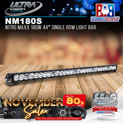 Ultra Vision Lighting NM180SCLB4 Nitro Maxx 180W 44" Single Row Light Bar (4500K)