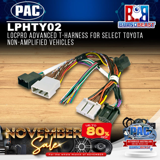 PAC LPHTY02 LocPRO Advanced T-Harness For Select Toyota Non-amplified Vehicles