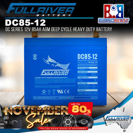 Fullriver DC85-12 DC Series 12V 85Ah AGM Deep Cycle Heavy Duty Battery
