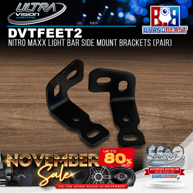 Ultra Vision Lighting DVTFEET2 Nitro MAXX Light Bar Side Mount Brackets (Pair)