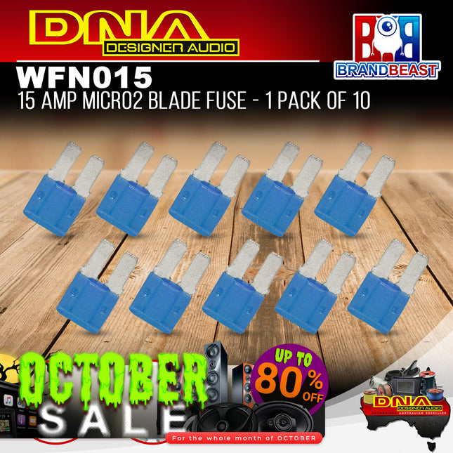 DNA WFN015 15 Amp Micro2 Fuse - 1 Pack Of 10