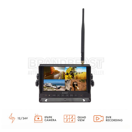 AUTOBACS HDVR74W - 7 Inch High Res DVR Wireless System