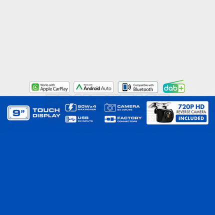 Aerpro AMDFO1 9" CarPlay DAB+ Head Unit Kit Ford Ranger and Mazda BT-50