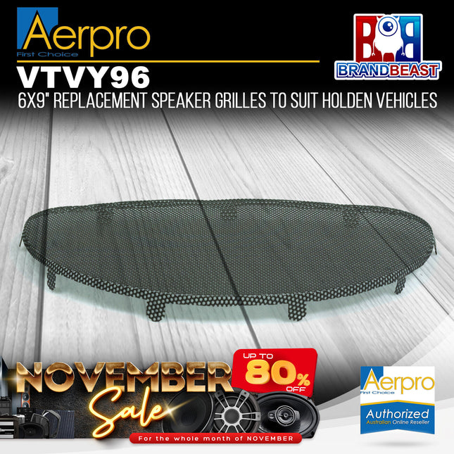 Aerpro VTVY96 6x9" Replacement Speaker Grilles to Suit Holden Vehicles