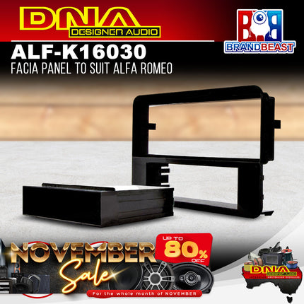 DNA ALF-K16030 Single DIN Fascia Panel To Suit Alfa Romeo