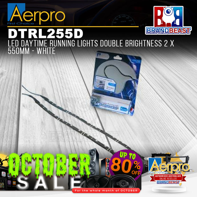 Aerpro DTRL255D LED Daytime Running Lights Double Brightness 2 x 550mm - White