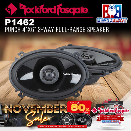 Rockford Fosgate P1462 Punch 4"x6" 2-Way Full-Range Speaker