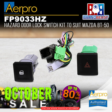 Aerpro FP9033HZ Hazard & Door Lock Switch Kit Suit Aerpro FP9033 & FP9033K