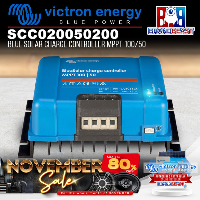 Victron Energy SCC020050200 Blue Solar Charge Controller MPPT 100/50