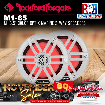 Rockford Fosgate M1-65 M1 6.5" Color Optix Marine 2-Way Speakers