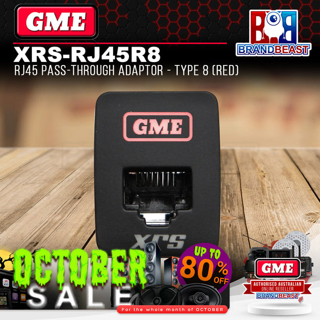 GME XRS-RJ45R8 RJ45 Pass Through Adaptor Type 8 Red