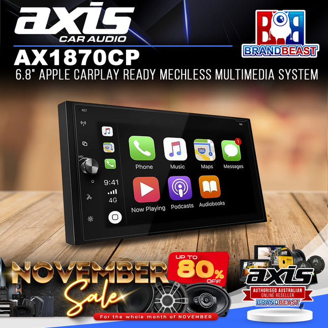 Axis AX1870CP 6.8" Apple CarPlay Ready Mechless Multimedia System