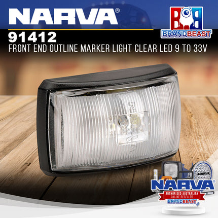 Narva 91412 Front End Outline Marker Light Clear LED 9 To 33V