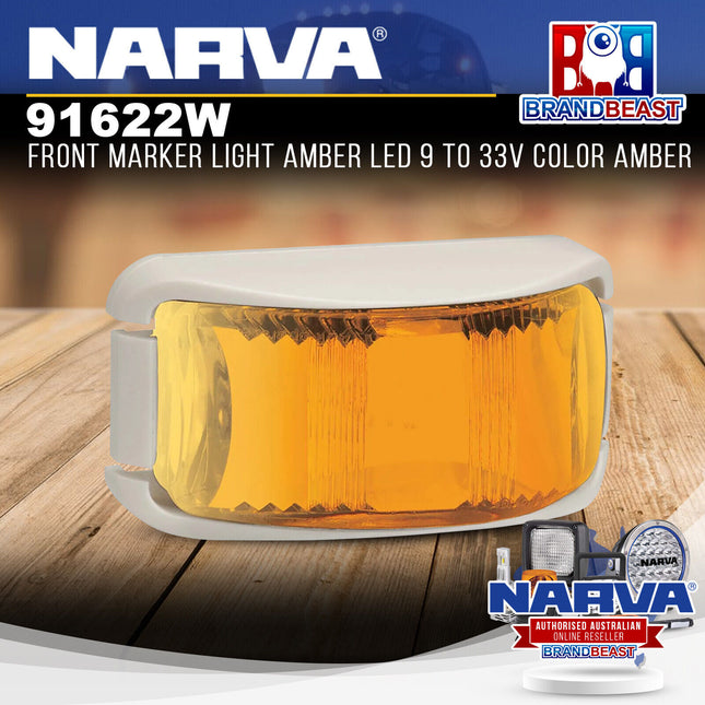 Narva 91622W Front Marker Light Amber LED 9 To 33V Color Amber
