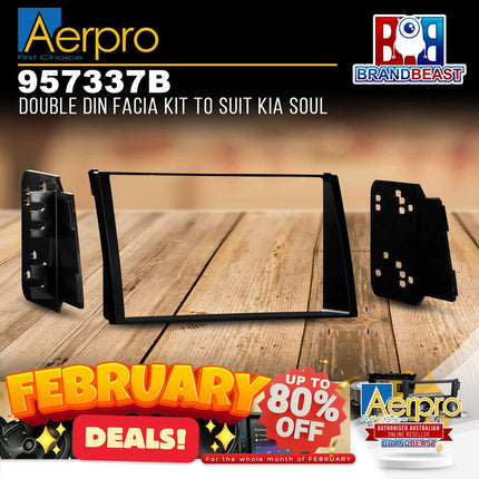 Aerpro 957337B Double DIN Facia Kit to Suit Kia Soul