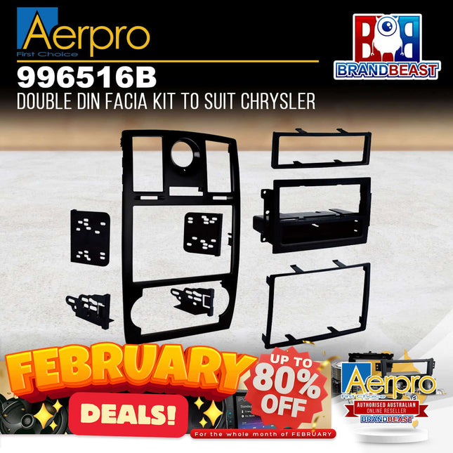 Aerpro 996516B Single/Double DIN Facia Kit to Suit Chrysler 300C