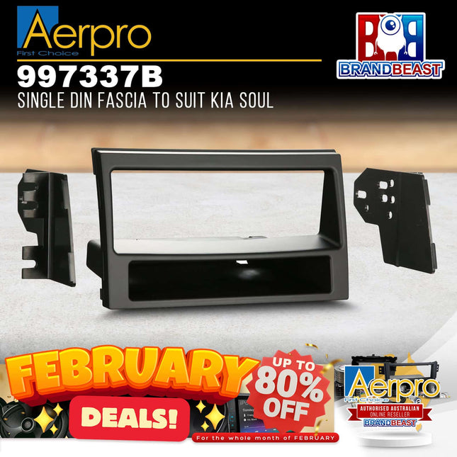 Aerpro 997337B Single DIN Facia Kit to Suit Kia Soul