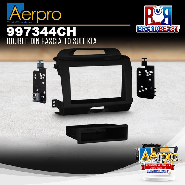 Aerpro 997344CH Single/Double DIN Facia Kit to Kia Sportage