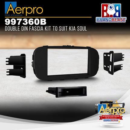 Aerpro 997360B Single/Double DIN Facia Kit to Suit Kia Soul