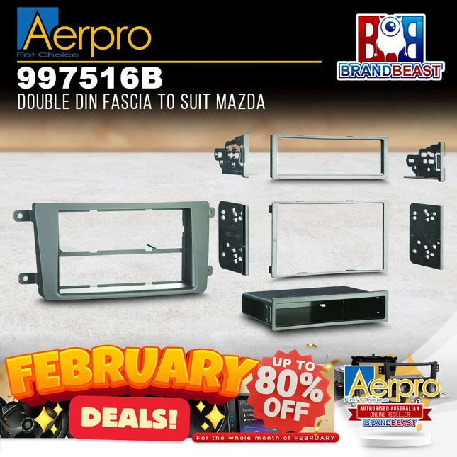 Aerpro 997516B Single/Double DIN Facia Kit Suit Mazda CX9 TB 2007 - 2015