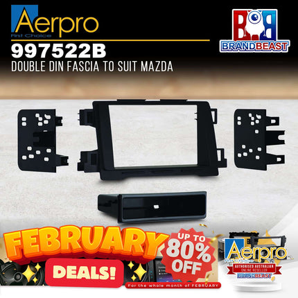 Aerpro 997522B Single/Double DIN Facia Kit to Suit Mazda Vehicles