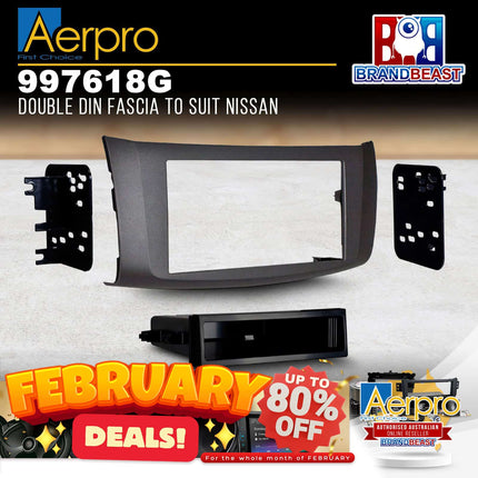 Aerpro 997618G Single/Double DIN Facia Kit Suit Nissan Pulsar 2013 - 2017