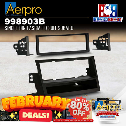 Aerpro 998903B Single DIN Facia Kit to Suit Subaru Vehicles