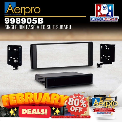 Aerpro 998905B Single/Double DIN Facia Kit Suit Select Subaru Vehicles