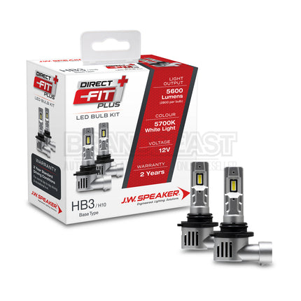 JW Speaker 999005DFP HB3 LED Headlight Kit Direct Fit Plus 12V 6000K – Ultra-Bright, Plug & Play, Road-Legal Upgrade