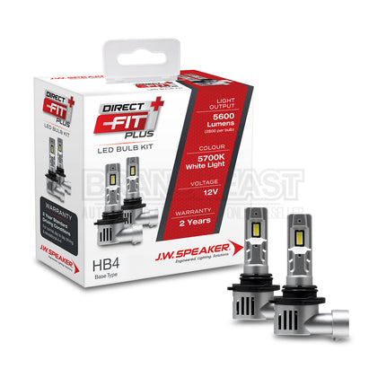 JW Speaker 999006DFP HB4 LED Headlight Direct Fit Plus 12V Hi/Lo Beam 6000K – Ultra-Bright, Plug & Play, Street Legal Upgrade