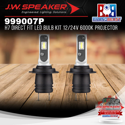 JW Speaker 999007P 12/24V 6000K Projector H7 DirectFit LED Bulb Kit