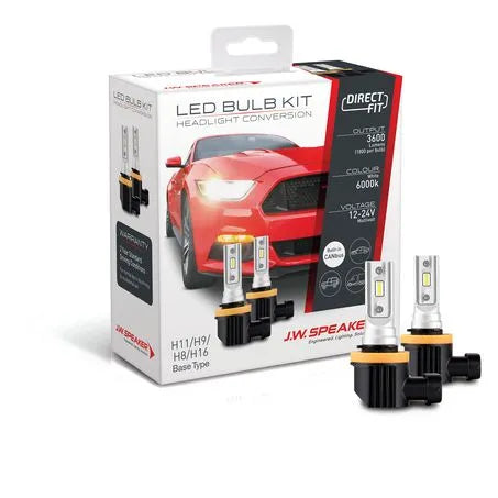JW Speaker 999011 12/24V 6000K H8/H9/H11/H16 Direct Fit LED Bulb Kit
