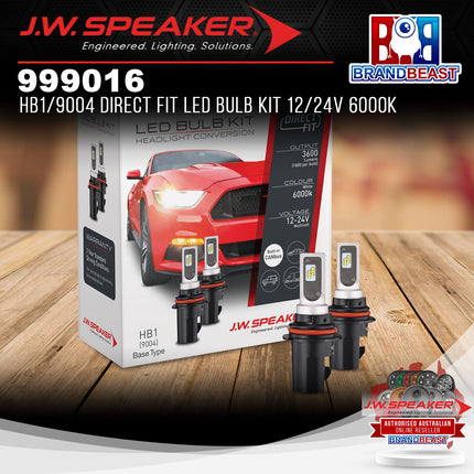 J.W. Speaker 999016 12/24V 6000K HB1/9004 DirectFit LED Bulb Kit