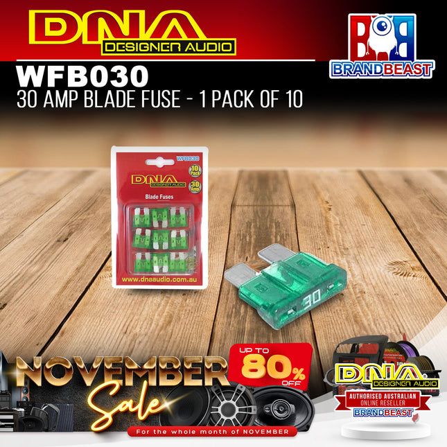 DNA WFB030 30 Amp Blade Fuse - 1 Pack Of 10