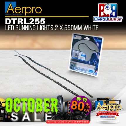 Aerpro DTRL255 2x 550mm Flexible LED Daytime Running Lights - Cool White