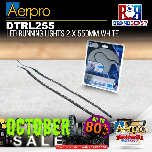Aerpro DTRL255 2x 550mm Flexible LED Daytime Running Lights - Cool White