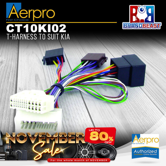 Aerpro CT10KI02 T-Harness to Suit Kia